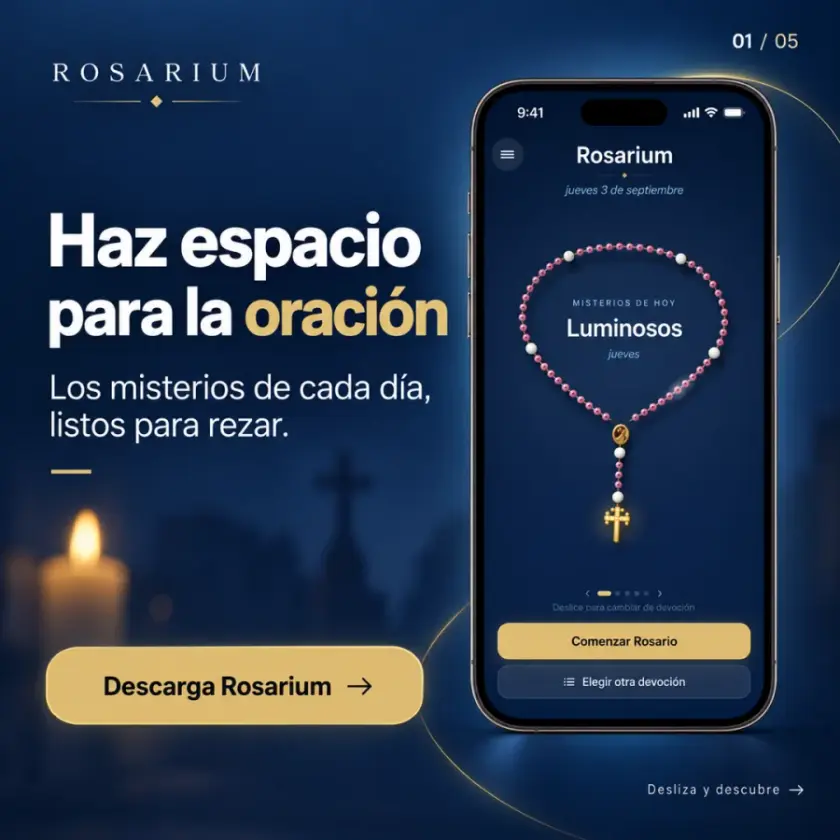 Rosarium: haz espacio para la oración, con los misterios de cada día listos para rezar