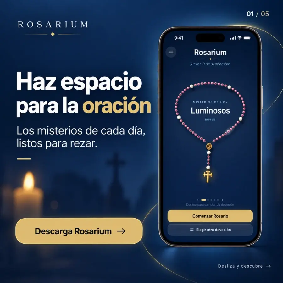 Rosarium: haz espacio para la oración, con los misterios de cada día listos para rezar